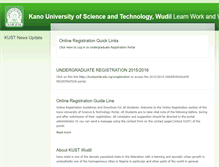 Tablet Screenshot of kustportal.edu.ng